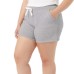  Ladies' Short, 2-pack, Gray, Medium