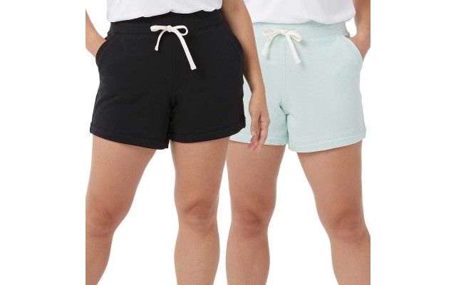  Ladies' Short, 2-pack, Black, X-Small