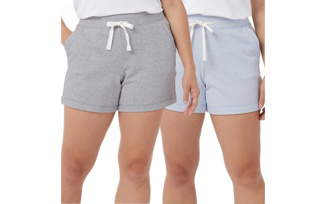  Ladies' Short, 2-pack, Gray, Large