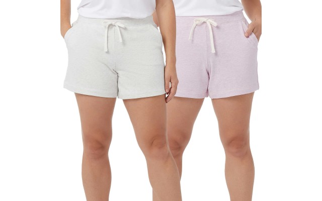  Ladies' Short, 2-pack, White, Small