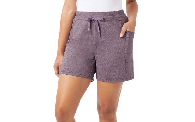  Ladies' Side Pocket Short, Purple, X-Large
