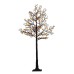 6' Halloween Black Glitter Tree With LED Lights