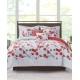  Blossom 9-Pc. Full Comforter Set Bedding, Red