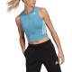  Women’s Sportswear Fitted Ribbed Tank Top, Blue, Large