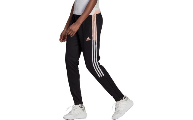  Women’s Tiro21 Track Full Length Pants,Black/Glow Pink, Small
