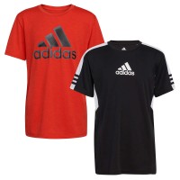 adidas Youth 2-pack Tee, Red, Medium (10/12)