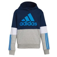 adidas Youth Fleece Hoodie, Blue, Large (14/16)