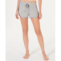 Alfani Satin-trim Pajama Shorts Heather Grey L