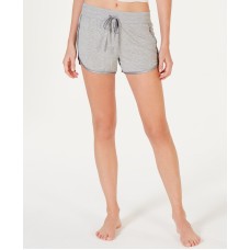 Alfani Satin-trim Pajama Shorts Heather Grey L