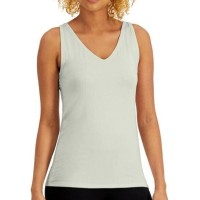 Alfani Womens Ultra Soft Modal V-Neck Tank Top, Grey Ice, X-Small