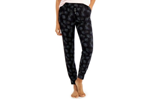  Womens Ultra-Soft Knit Jogger Pajama Pants Fireworks Geo XX-Large