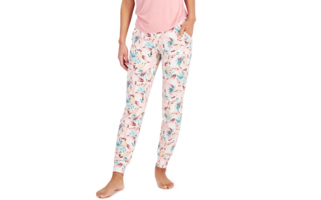  Womens Ultra-Soft Knit Jogger Pajama Pants, Multi Tropical, XX-Large