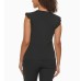 Ladies' Ruffle Sleeve Blouse, Black, X-Large