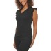  Ladies' Ruffle Sleeve Blouse, Black, Small
