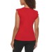  Ladies' Ruffle Sleeve Blouse, Red, X-Large
