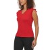  Ladies' Ruffle Sleeve Blouse, Red, X-Large