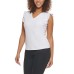  Ladies' Ruffle Sleeve Blouse, White, Large