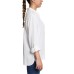  Ladies' Gauze Button Up Top, White, Large