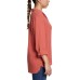  Ladies' Gauze Button Up Top, Pink, X-Large