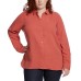  Ladies' Gauze Button Up Top, Pink, Large