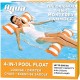  Aqua Original 4-in-1 Monterey Hammock Pool Float & Water Hammock – Multi-Purpose, Inflatable Pool Floats for Adults – Patented Thick, Non-Stick PVC Material – Navy, Orange – Hammock, Pool Float