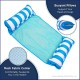  Aqua Original 4-in-1 Monterey Hammock Pool Float & Water Hammock – Multi-Purpose, Inflatable Pool Floats for Adults – Patented Thick, Non-Stick PVC Material – Navy, Light Blue – Hammock, Pool Float