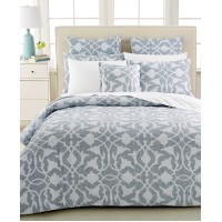 Barbara Barry Poetical Denim King Comforter Set Bedding, Blue