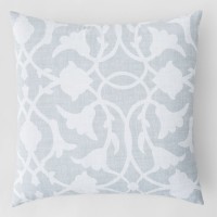 Barbara Barry Poetical Mesa 18″ Square Decorative Pillow, Gray
