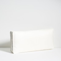 Barbara Barry Polished Pique Boudoir Decorative Pillow, 10 x 20, White