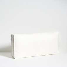 Barbara Barry Polished Pique Boudoir Decorative Pillow, 10 x 20, White