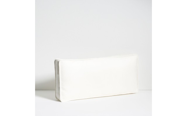  Polished Pique Boudoir Decorative Pillow, 10 x 20, White