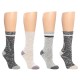  Ladies' Boot Sock, 4 pair, Black