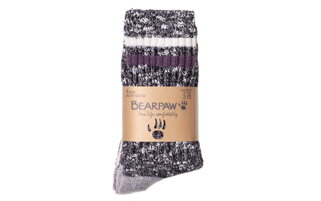  Ladies' Boot Sock, 4 pair, Black