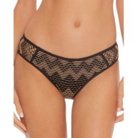 Becca by Rebecca Virtue Reveal Crochet Bikini Bottom, Black, Black, X-Small