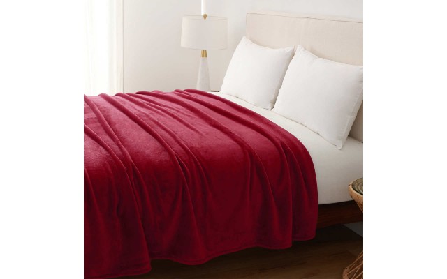  LuxeLoft Blanket, Twin, Red, Twin