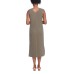  Ladies' Long Dress, Green, X-Small