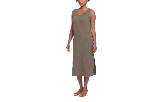 Ladies' Long Dress, Green, XX-Large