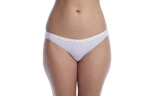 Ck One Cotton Singles Bikini Underwear, Small, Purple