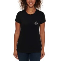 Calvin Klein Jeans Ladies' Logo Tee, Black, Small