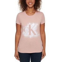 Calvin Klein Jeans Ladies' Logo Tee, Pink, Large