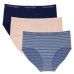  Ladies' Seamless Brief, 3-pack, Blue, Large