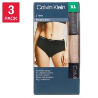 Calvin Klein Ladies' Seamless Brief, 3-pack, Gray, Medium