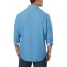  Men's Cooling 4-Way Stretch Dress Shirt, Blue, 18-18.5 32/33