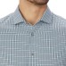  Men's Cooling 4-Way Stretch Dress Shirt, Gray, 17-17.5 32/33