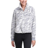 Calvin Klein Performance Animal-Print Half-Zip Top, White, X-Large