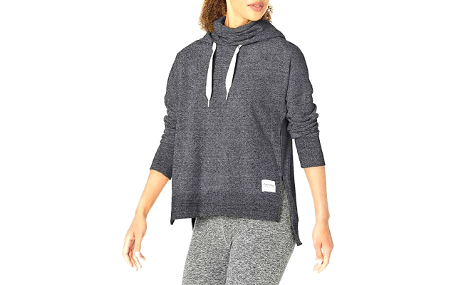  Performance Face Mask Funnel Neck Hoodie, Charcoal, Large