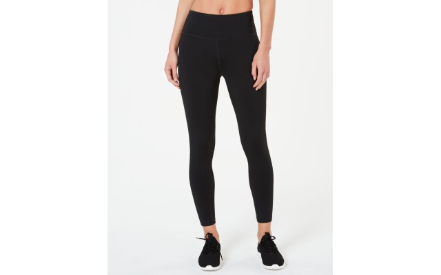  Performance Mesh-Inset 7/8 Length Leggings, Black, Small