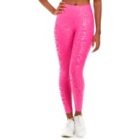 Calvin Klein Performance Metallic-Print High-Waist 7/8 Length Leggings, Pink, Small
