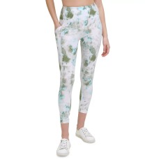 Calvin Klein Performance Printed High-Waist 7/8 Length Leggings, Bright Green, X-Large