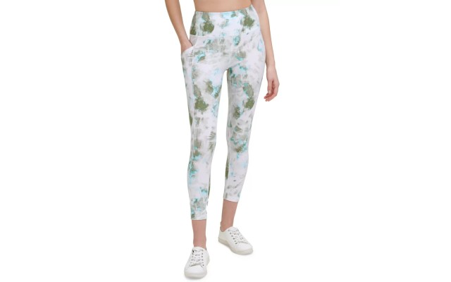  Performance Printed High-Waist 7/8 Length Leggings, Bright Green, X-Large